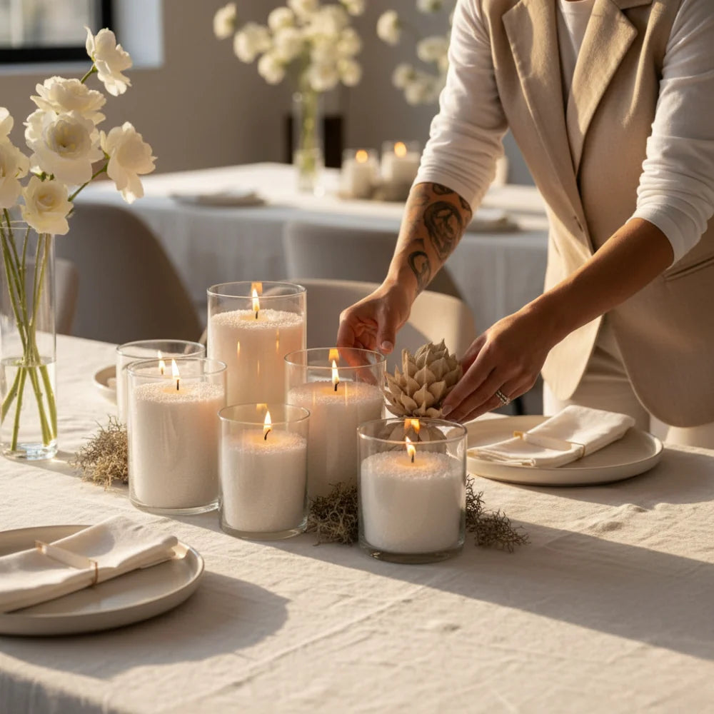 Sandy - Bougie perle de cire