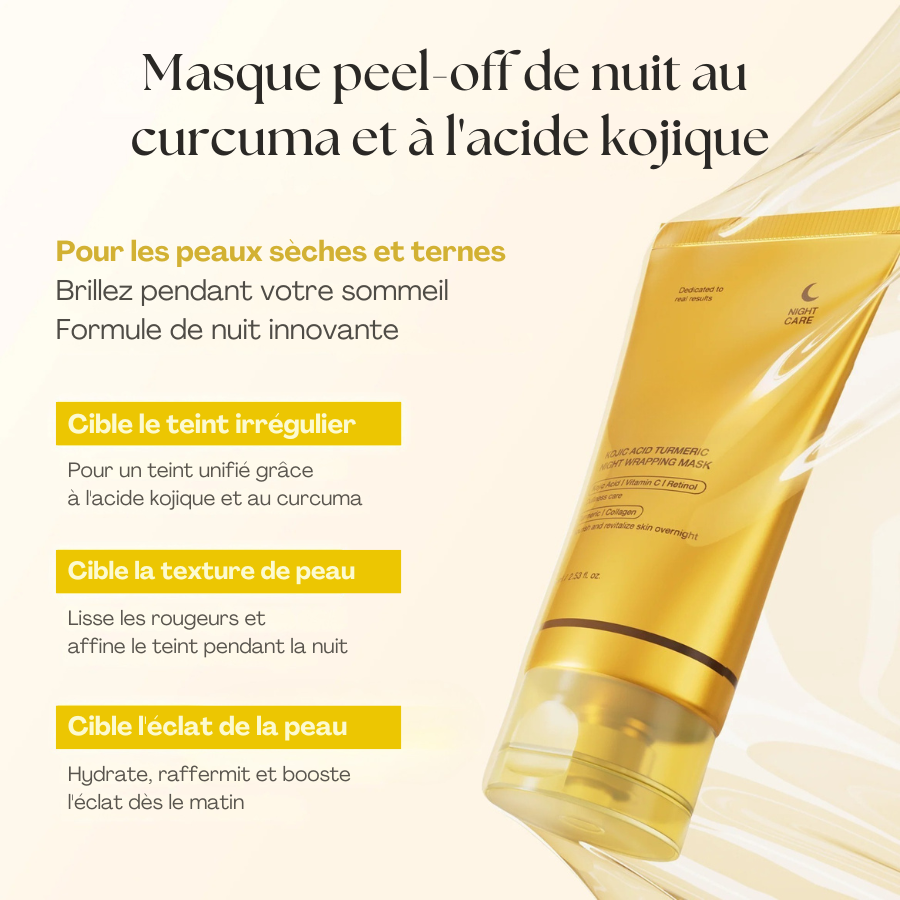 Masque de nuit au curcuma et à l'acide kojique